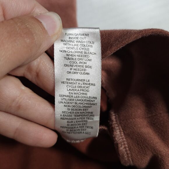 Tahari Womens Size M Mauve Faux Suede Half Zip Pullover Sweater Kangaroo Pocket - Picture 6 of 10